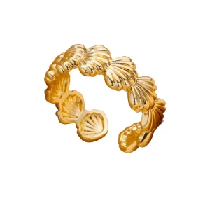 Bague Coquillage Saint-Jacques dorée