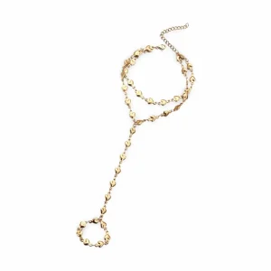 Bijou de main à cœurs, en acier inoxydable, pour femme, modèle Miyana