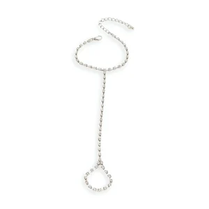 Bijou de main en acier inoxydable et ensemble de zirconium, pour femme, modèle Ilinca