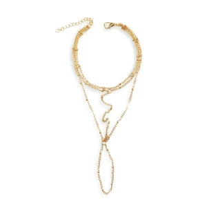 Bijou de main multi-rangs, en acier inoxydable, pour femme, modèle Cosima