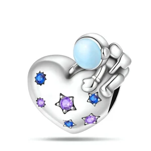 Charm, astronaute sur un coeur, pour femme, modèle Philine