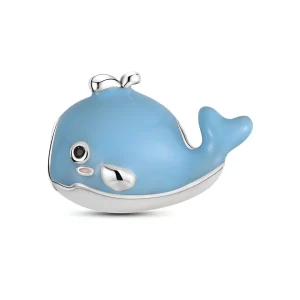 Charm baleine bleue, pour femme, modèle Fenella