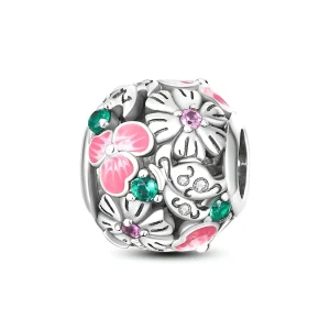 Charm breloque floral, pour femme, modèle Athalie