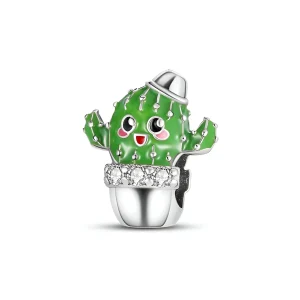 Charm cactus souriant, pour femme, modèle Esmeray