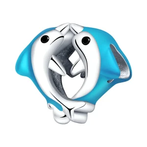 Charm duo de dauphins, pour femme, modèle Zinnia