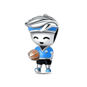 Charm joueur de basket, pour femme, modèle Wenby