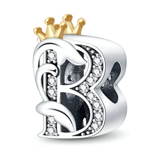 Charm lettre B, pour femme, modèle Berenice