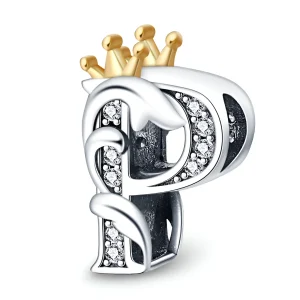 Charm lettre P, pour femme, modèle Pia