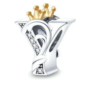 Charm lettre Y, pour femme, modèle Yuna