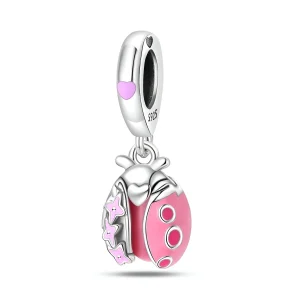 Charm pendant, coccinelle lumineuse, pour femme, modèle Helmina