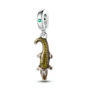 Charm pendant crocodile, pour femme, modèle Idonea