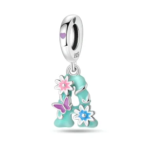 Charm pendant en argent, saison des fleurs, pour femme, modèle Amelina