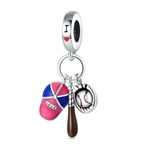 Charm pendant ensemble de baseball, pour femme, modèle Kelsie