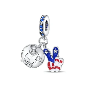 Charm pendant fête nationale américaine, pour femme, modèle Kimber
