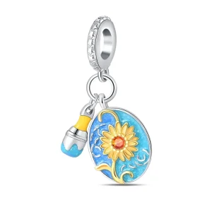 Charm pendant "Les Tournesols" de Van Gogh, pour femme, modèle Hélianthé