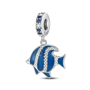 Charm pendant, poisson scintillant, pour femme, modèle Liriana