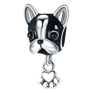 Charm tête de bulldog français, pour femme, modèle Ailis