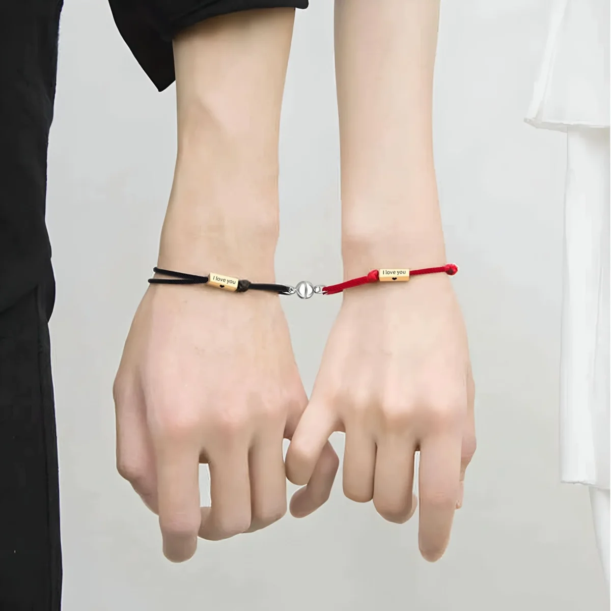 Duo personnalisé de bracelets cordon, en acier inoxydable, idéal pour les couples, modèle Jay – Image 5